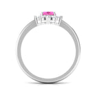 Princess Diana Inspired Oval Cut Pink Sapphire Engagement Ring Diamond Halo Pink Sapphire - ( AAA ) - Quality - Rosec Jewels