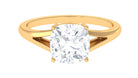 3.25 CT Split Shank Cushion Cut Moissanite Engagement Ring Moissanite - ( D-VS1 ) - Color and Clarity - Rosec Jewels