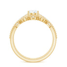 1.50 CT Pear Cut Solitaire Zircon Wedding Ring Set in Gold Zircon - ( AAAA ) - Quality - Rosec Jewels