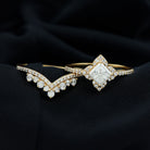 2.50 CT Cubic Zirconia Statement Wedding Ring Set in Gold Zircon - ( AAAA ) - Quality - Rosec Jewels