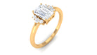 2 CT Octagon Cut Solitaire Cubic Zirconia Engagement Ring Zircon - ( AAAA ) - Quality - Rosec Jewels