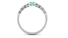 3/4 CT Octagon shape Solitaire Emerald Engagement Ring with Diamond Emerald - ( AAA ) - Quality - Rosec Jewels