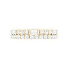 3.75 CT Certified Moissanite Two Row Eternity Ring in Gold Moissanite - ( D-VS1 ) - Color and Clarity - Rosec Jewels