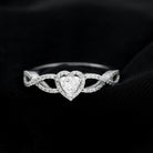 Heart Shape Lab Grown Diamond Criss Cross Engagement Ring Lab Grown Diamond - ( EF-VS ) - Color and Clarity - Rosec Jewels