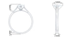Lab Grown Diamond Teardrop Solitaire Ring Lab Grown Diamond - ( EF-VS ) - Color and Clarity - Rosec Jewels