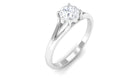 Claw Set Solitaire Lab Grown Diamond Ring in Split Shank Lab Grown Diamond - ( EF-VS ) - Color and Clarity - Rosec Jewels