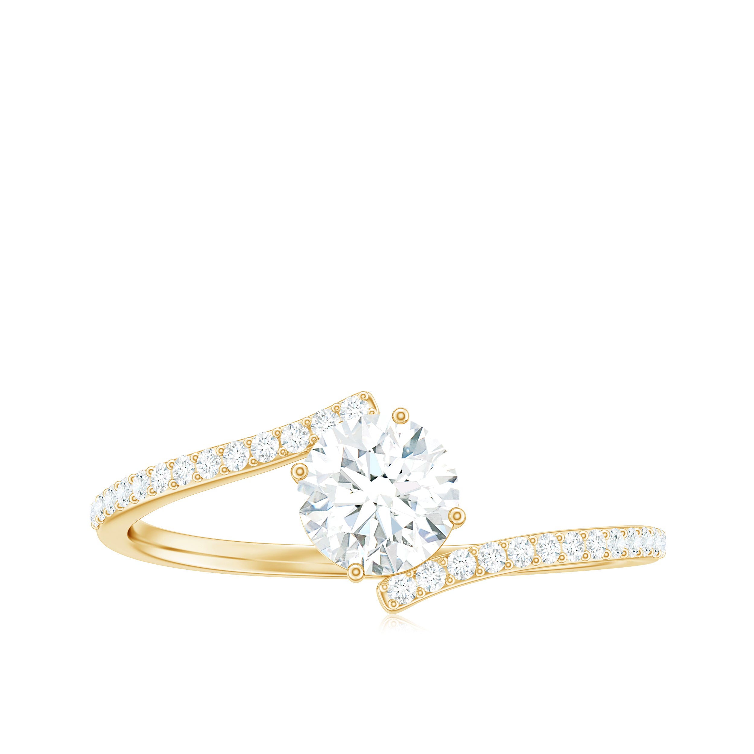 Lab Grown Diamond Solitaire Promise Engagement Ring Lab Grown Diamond - ( EF-VS ) - Color and Clarity - Rosec Jewels