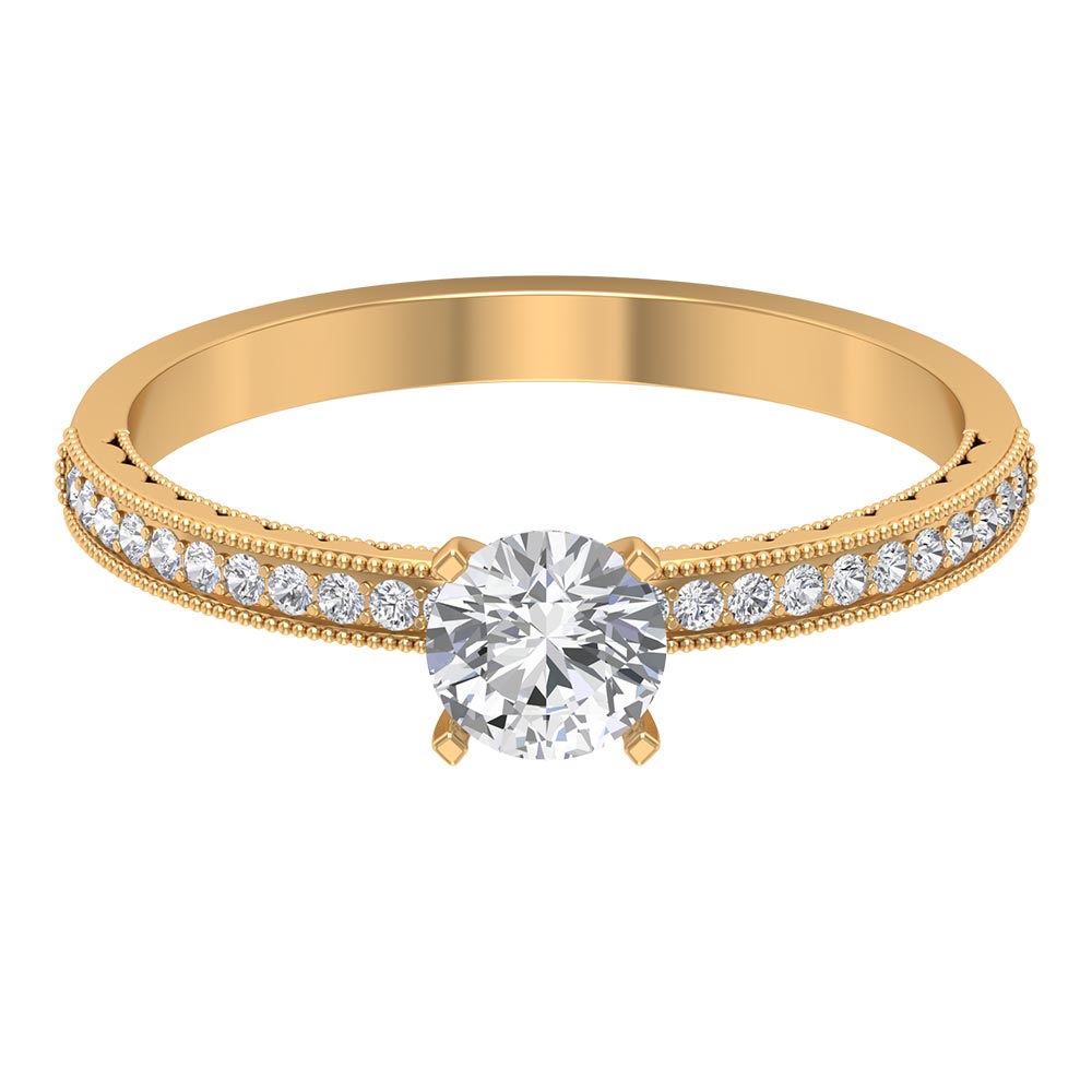 Lab Grown Diamond Solitaire Engagement Ring Lab Grown Diamond - ( EF-VS ) - Color and Clarity - Rosec Jewels