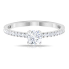 Solitaire Engagement Ring with Lab Grown Diamond Lab Grown Diamond - ( EF-VS ) - Color and Clarity - Rosec Jewels