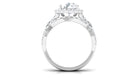 5.25 CT Prong Set Moissanite Engagement Ring with Enhancer Ring Moissanite - ( D-VS1 ) - Color and Clarity - Rosec Jewels
