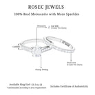 2.25 CT Teardrop Moissanite Solitaire Engagement Ring with Wedding Band Moissanite - ( D-VS1 ) - Color and Clarity - Rosec Jewels