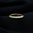 Moissanite Simple Half Eternity Ring in Shared Prong Setting Moissanite - ( D-VS1 ) - Color and Clarity - Rosec Jewels