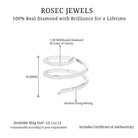 Minimal Diamond Wrap Ring Diamond - ( HI-SI ) - Color and Clarity - Rosec Jewels