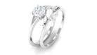 3/4 CT Certified Moissanite Modern Wedding Ring Set Moissanite - ( D-VS1 ) - Color and Clarity - Rosec Jewels