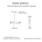 Cushion Cut Solitaire Moissanite Infinity Engagement Ring Moissanite - ( D-VS1 ) - Color and Clarity - Rosec Jewels