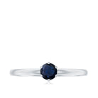 1/4 CT Solitaire Blue Sapphire Promise Ring Blue Sapphire - ( AAA ) - Quality - Rosec Jewels