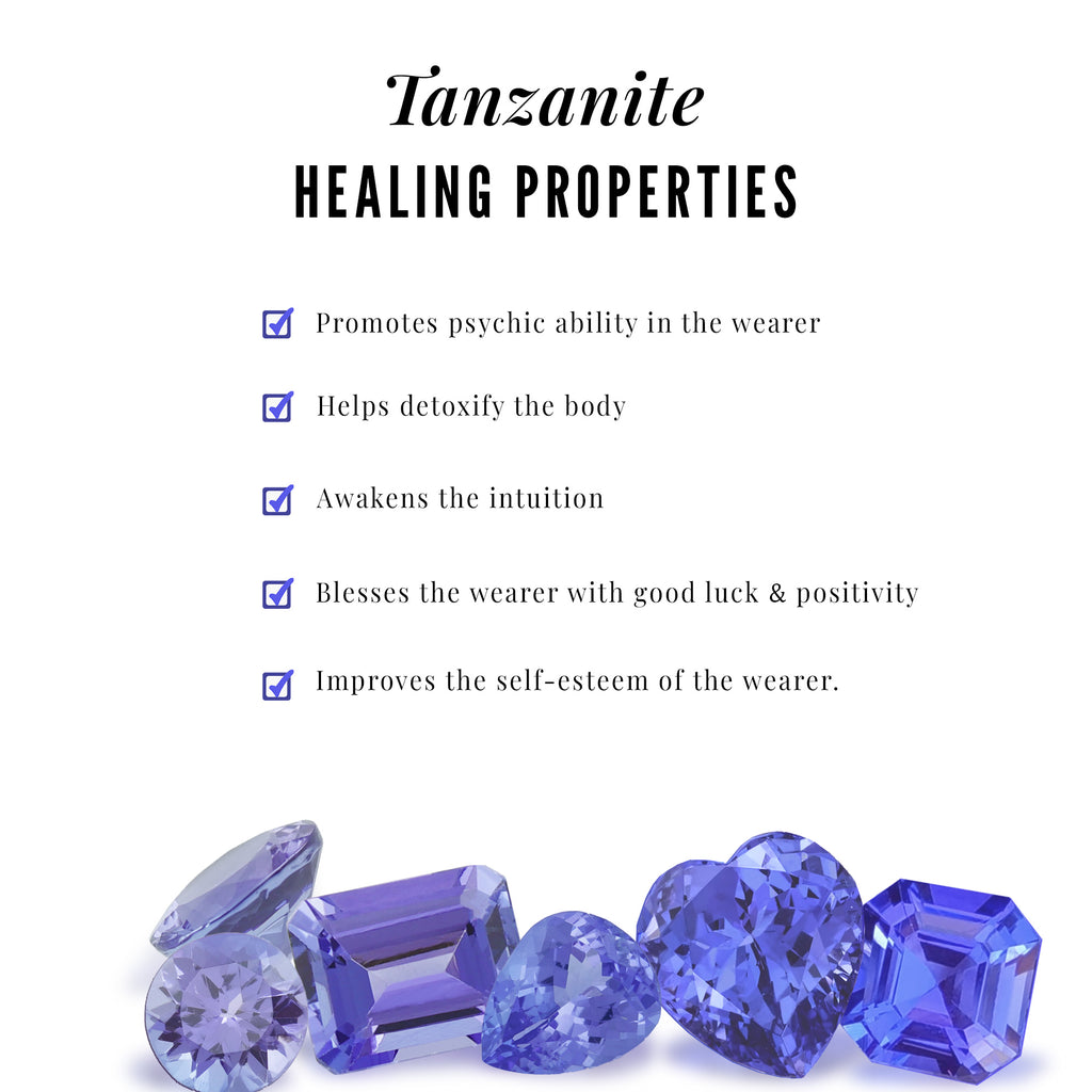 Emerald Cut Tanzanite Solitaire Split Shank Ring Tanzanite - ( AAA ) - Quality - Rosec Jewels